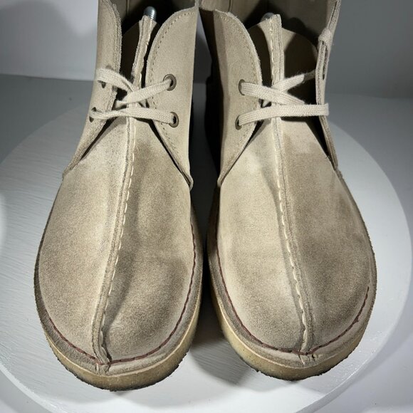 Clarks Originals Mens Size 10 Desert Boots Suede Charles Stead England Gum Soles - Picture 1 of 13